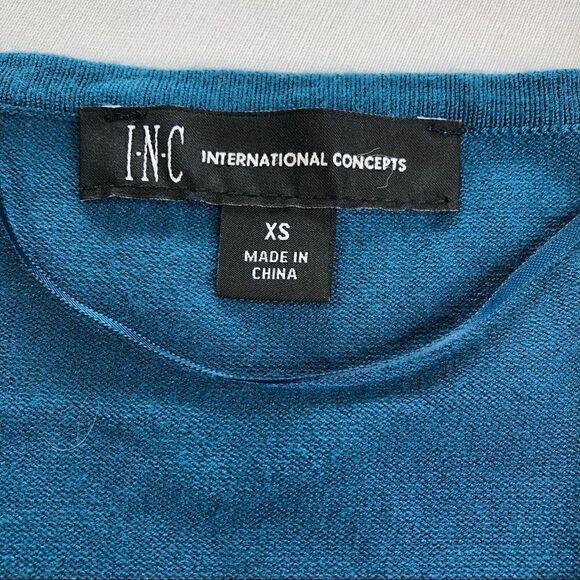 INC Int'l Concepts🌼Teal Faux Suede Cardigan / Top - Picture 11 of 11